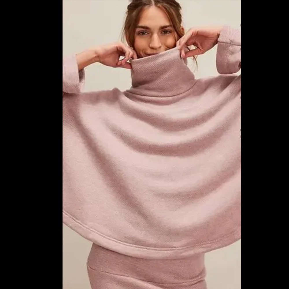 NWOT Free People Milley Reversible Sweater Set in Dusty Himalayan MSRP $148